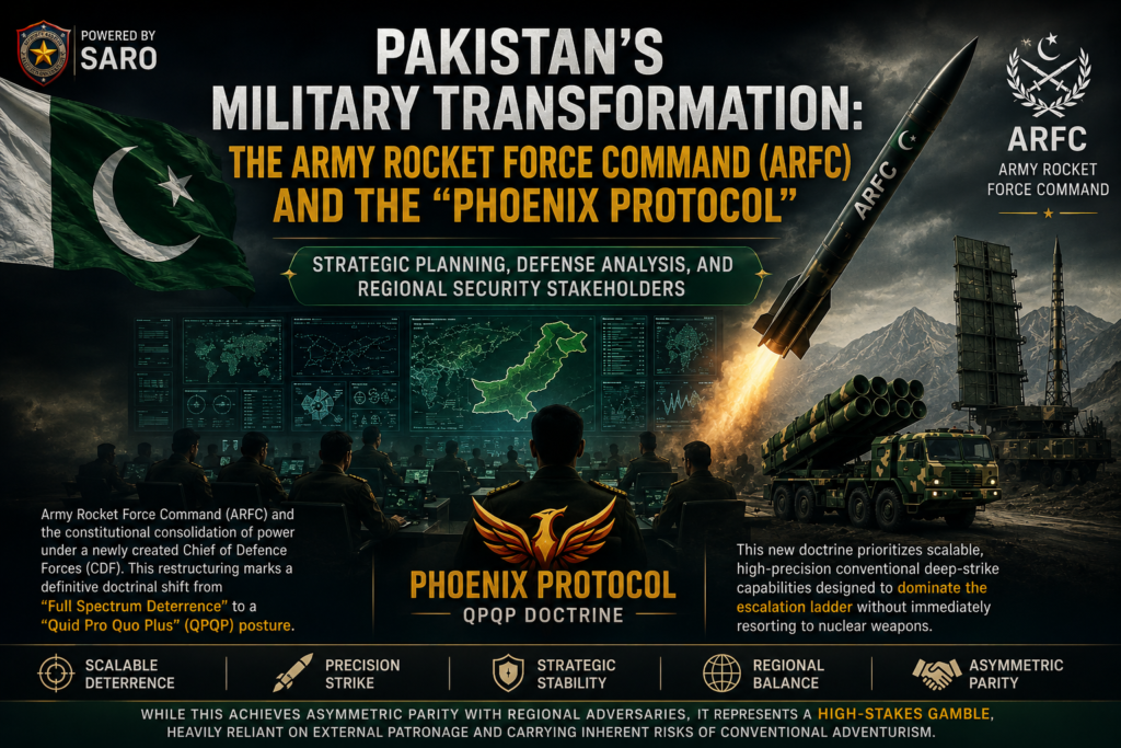 Pakistan's Military Transformation: Army Rocket Force Command (ARFC) and the Phoenix Protocol – Strategic Defense Analysis by SARO