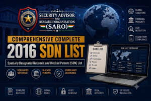 Comprehensive Complete 2016 OFAC Specially Designated Nationals (SDN) List intelligence report cover featuring sanctions, financial crime, compliance, and global network analysis.