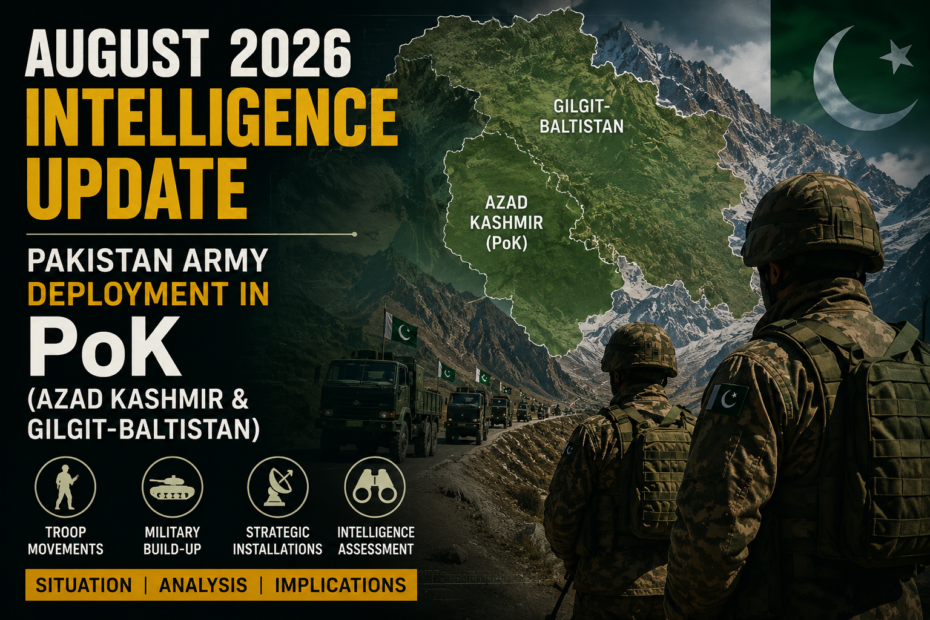 Pakistan Army deployment in PoK, Azad Kashmir and Gilgit-Baltistan – August 2026 intelligence update